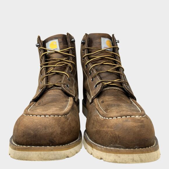 Carhartt Boots Mens 14 Wide Brown Waterproof Steel-Toe Moc Toe Wedge EH CMW6295 - Picture 2 of 13
